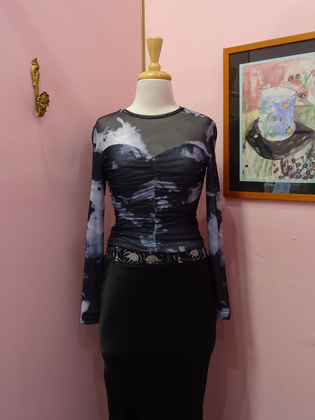 Slik skirt cut on the bias
