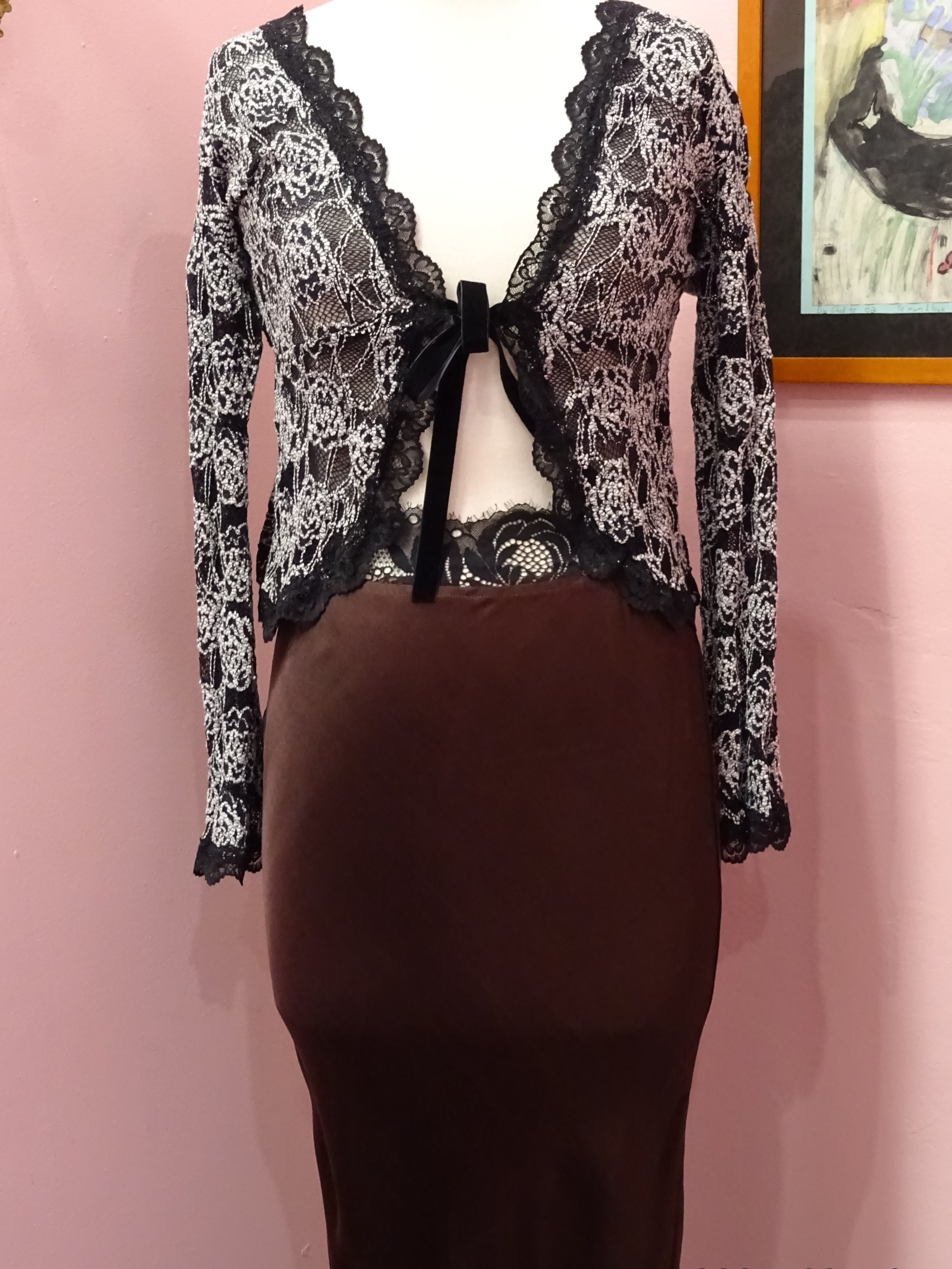 Slik skirt cut on the bias