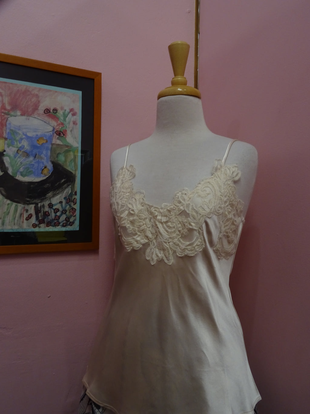 Ivory Lace Satin Camisole