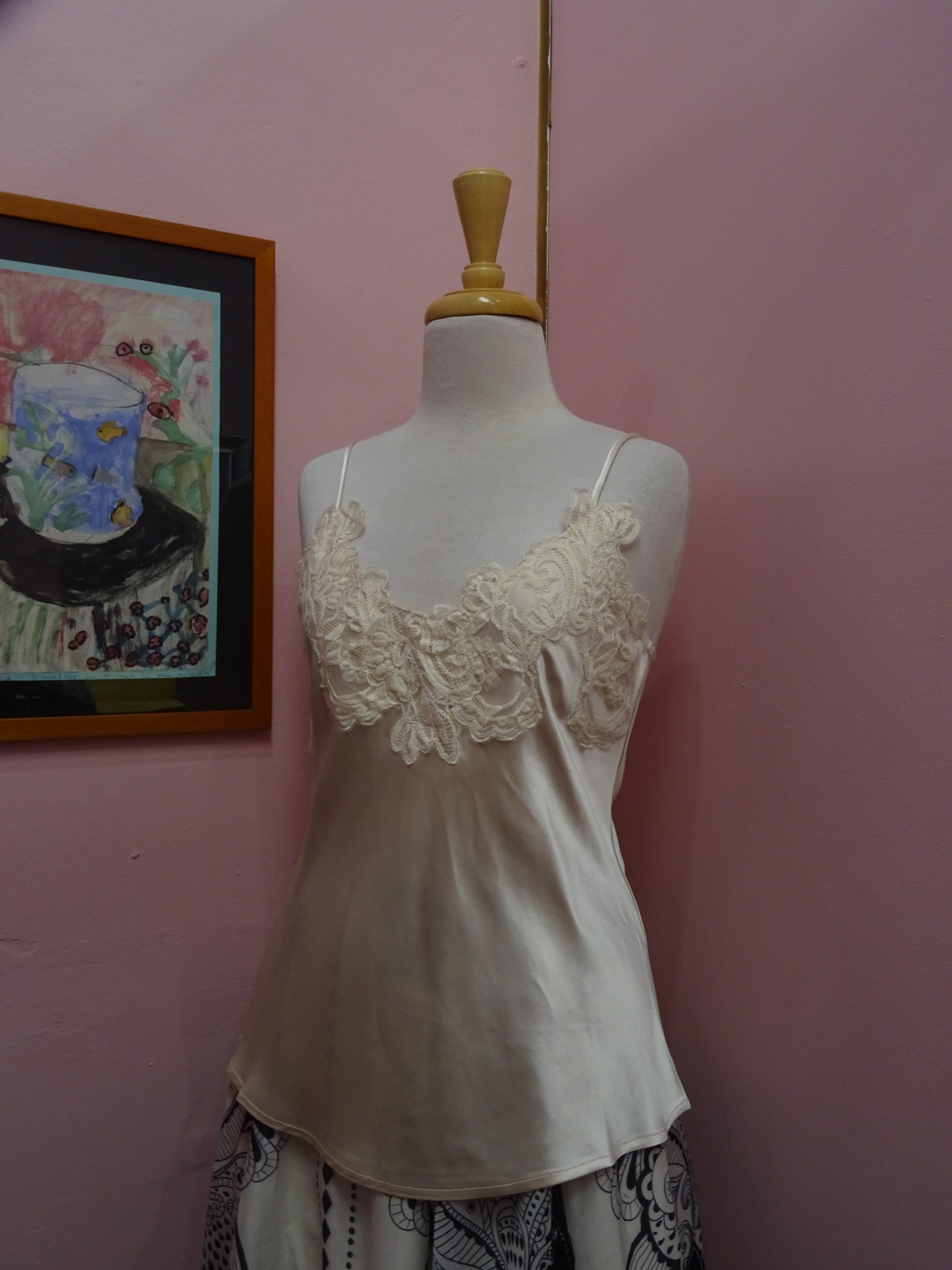 Ivory Lace Satin Camisole