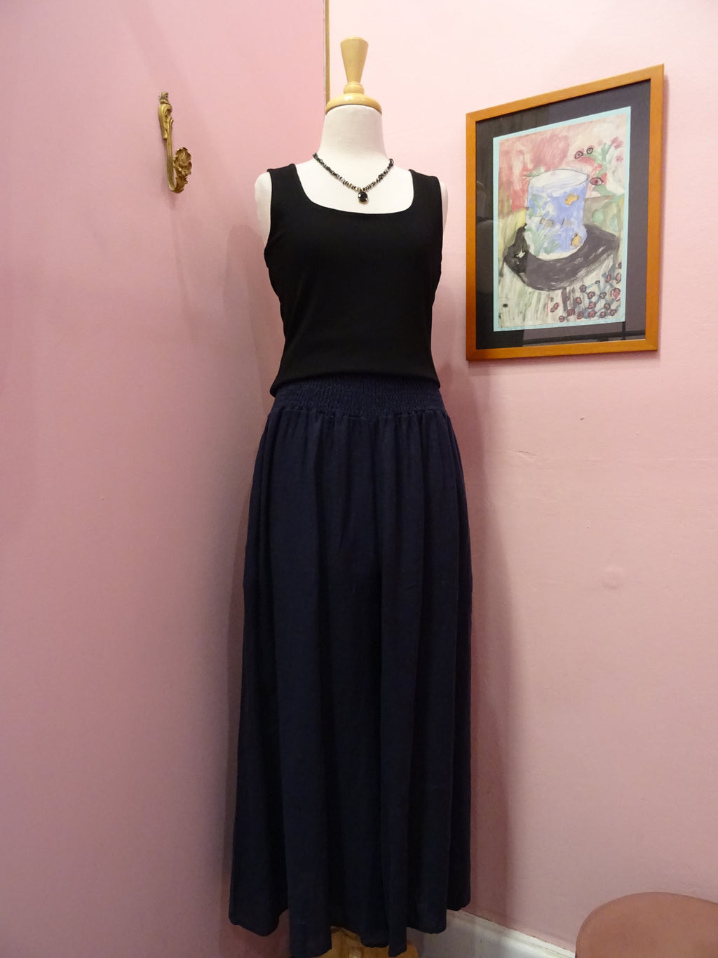 Stretch Wide-Leg Pants
