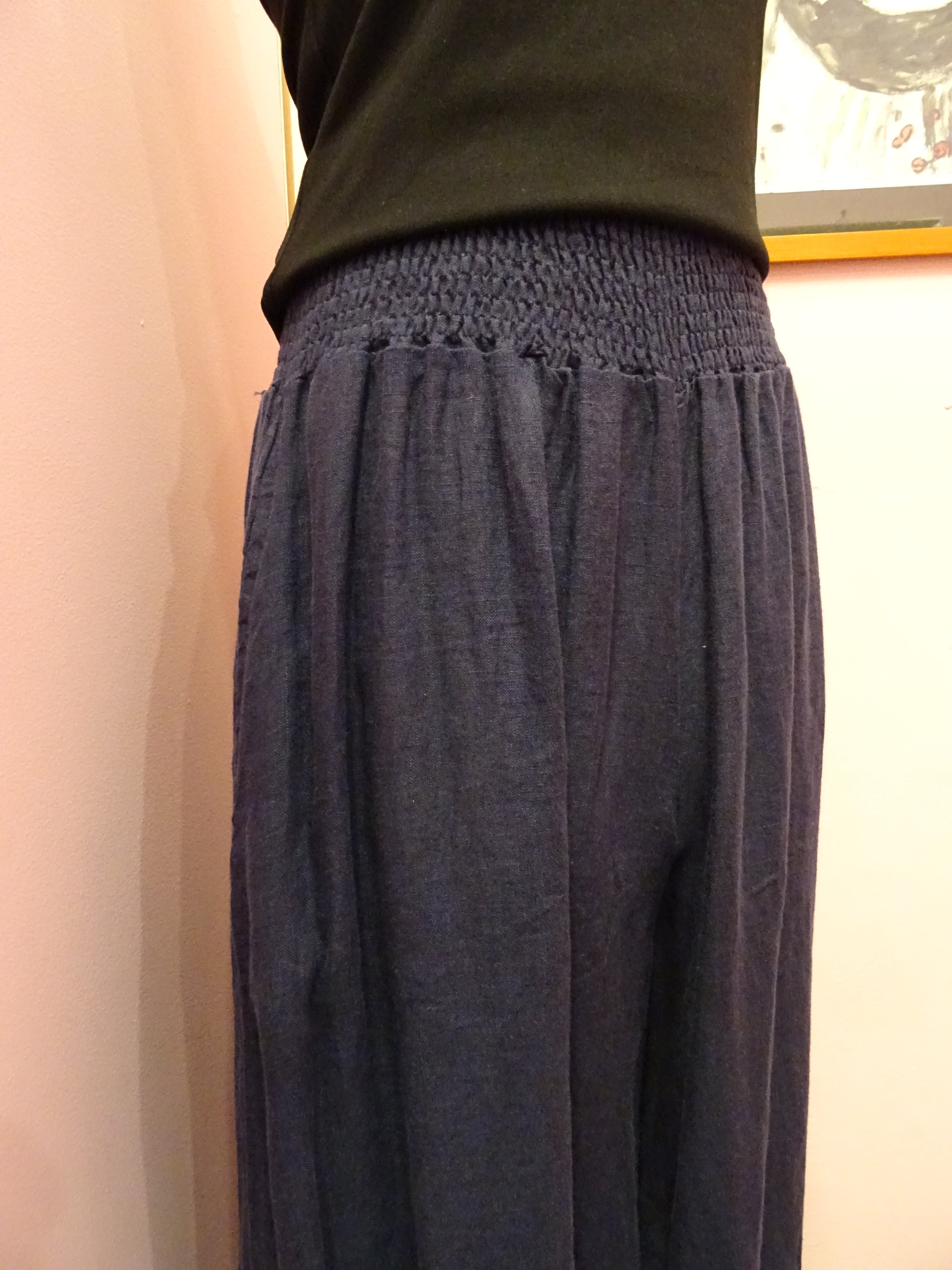 Stretch Wide-Leg Pants