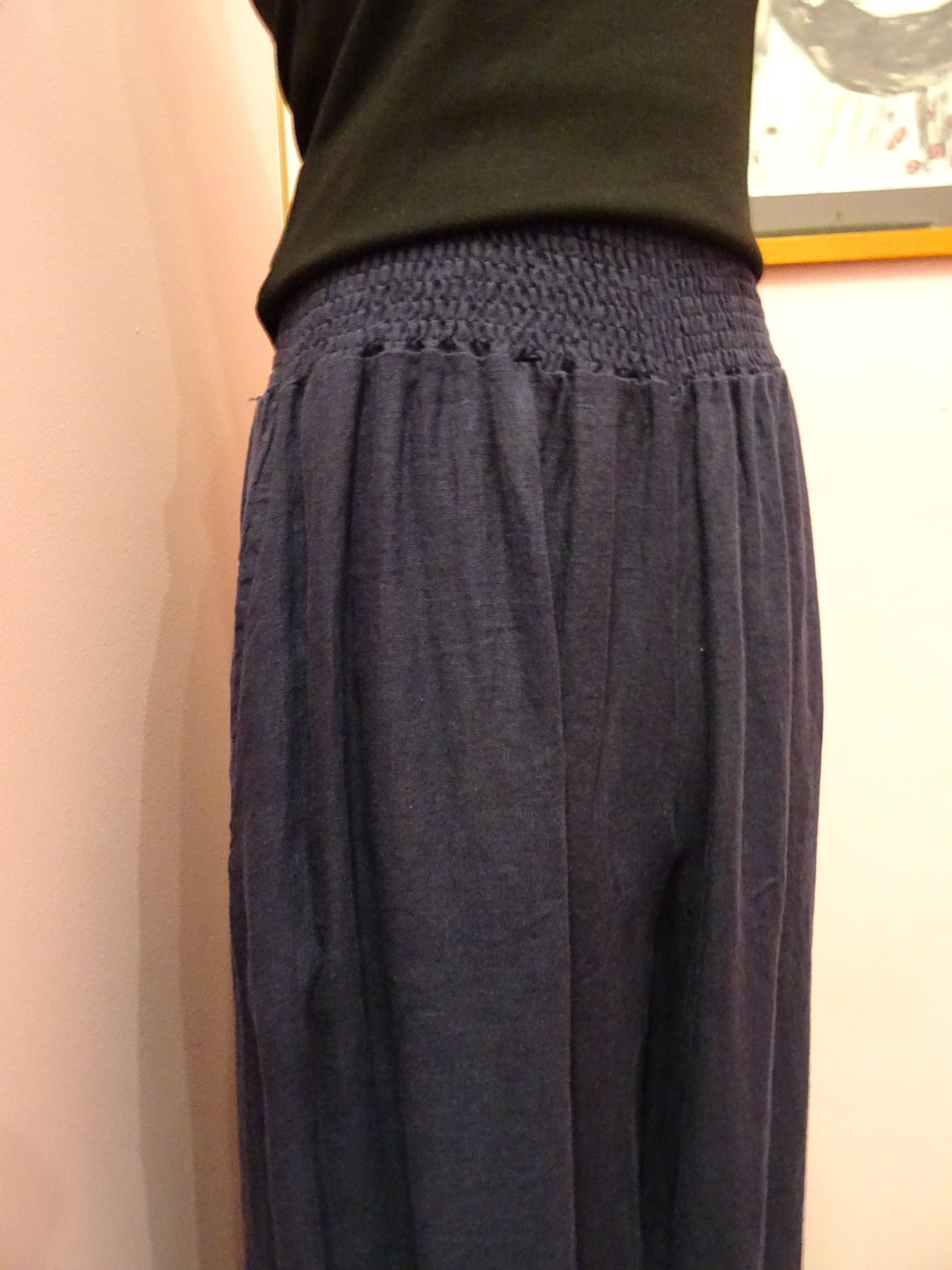 Stretch Wide-Leg Pants