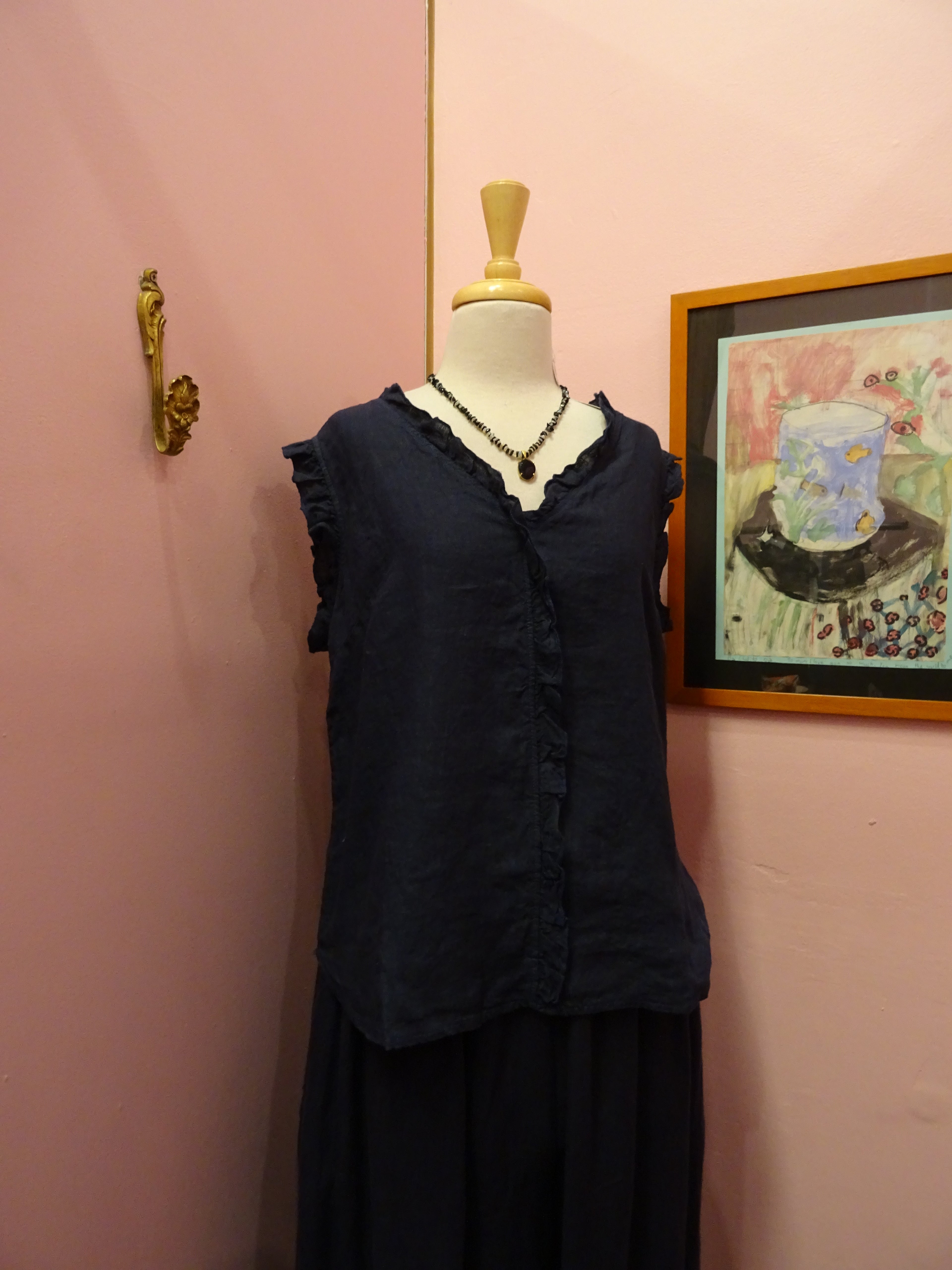 Sleeveless Linen Top
