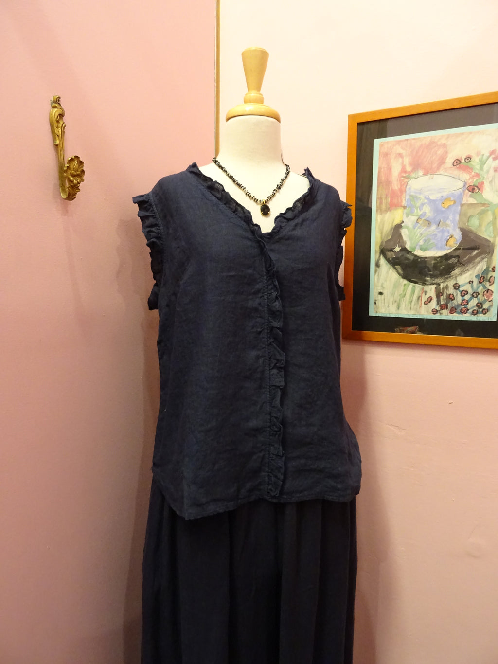 Sleeveless Linen Top