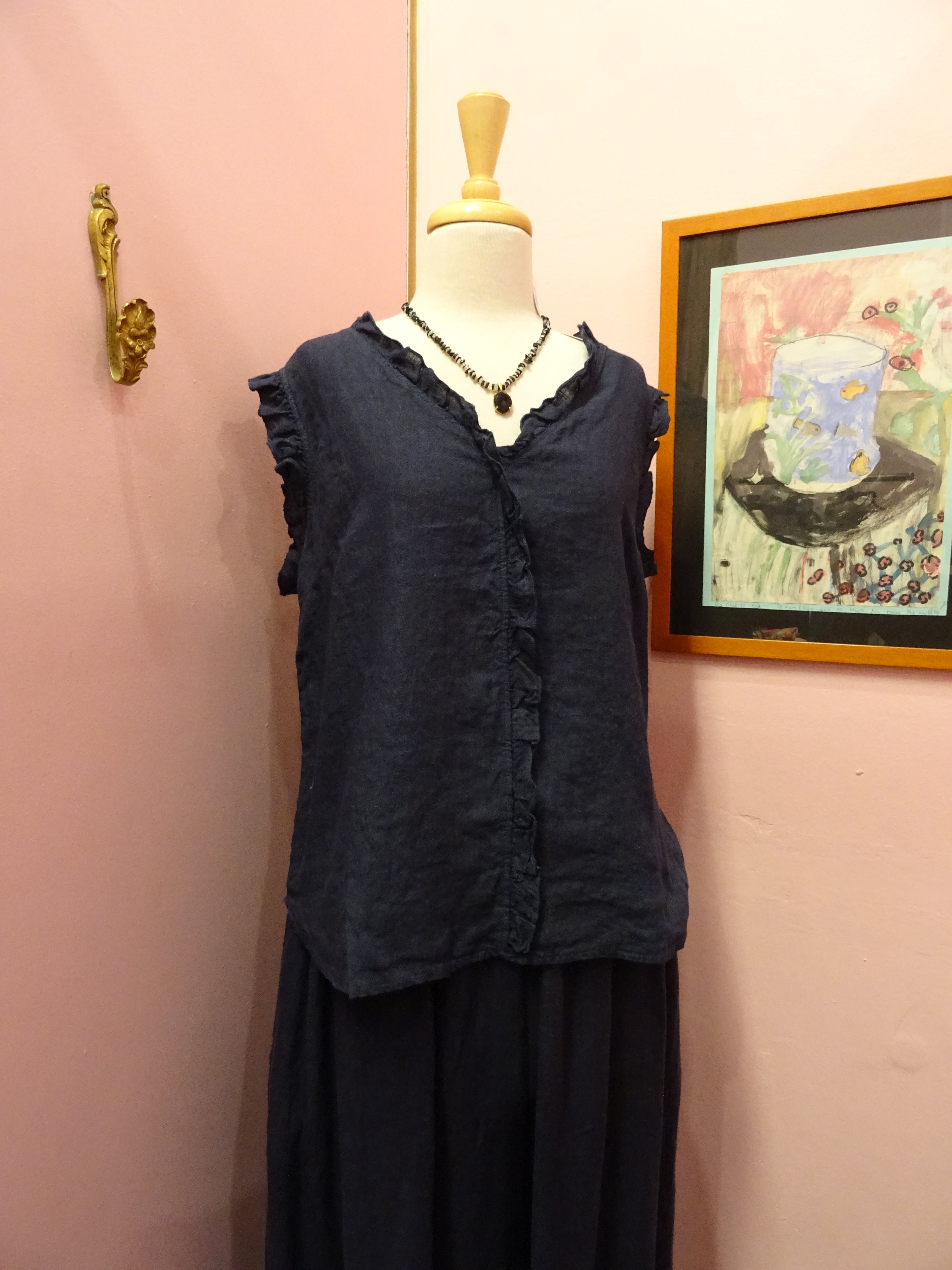 Sleeveless Linen Top