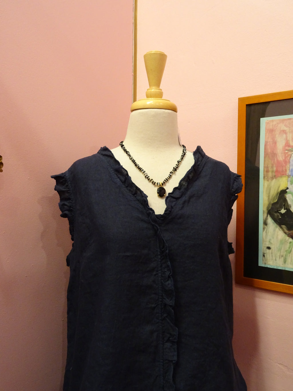 Sleeveless Linen Top