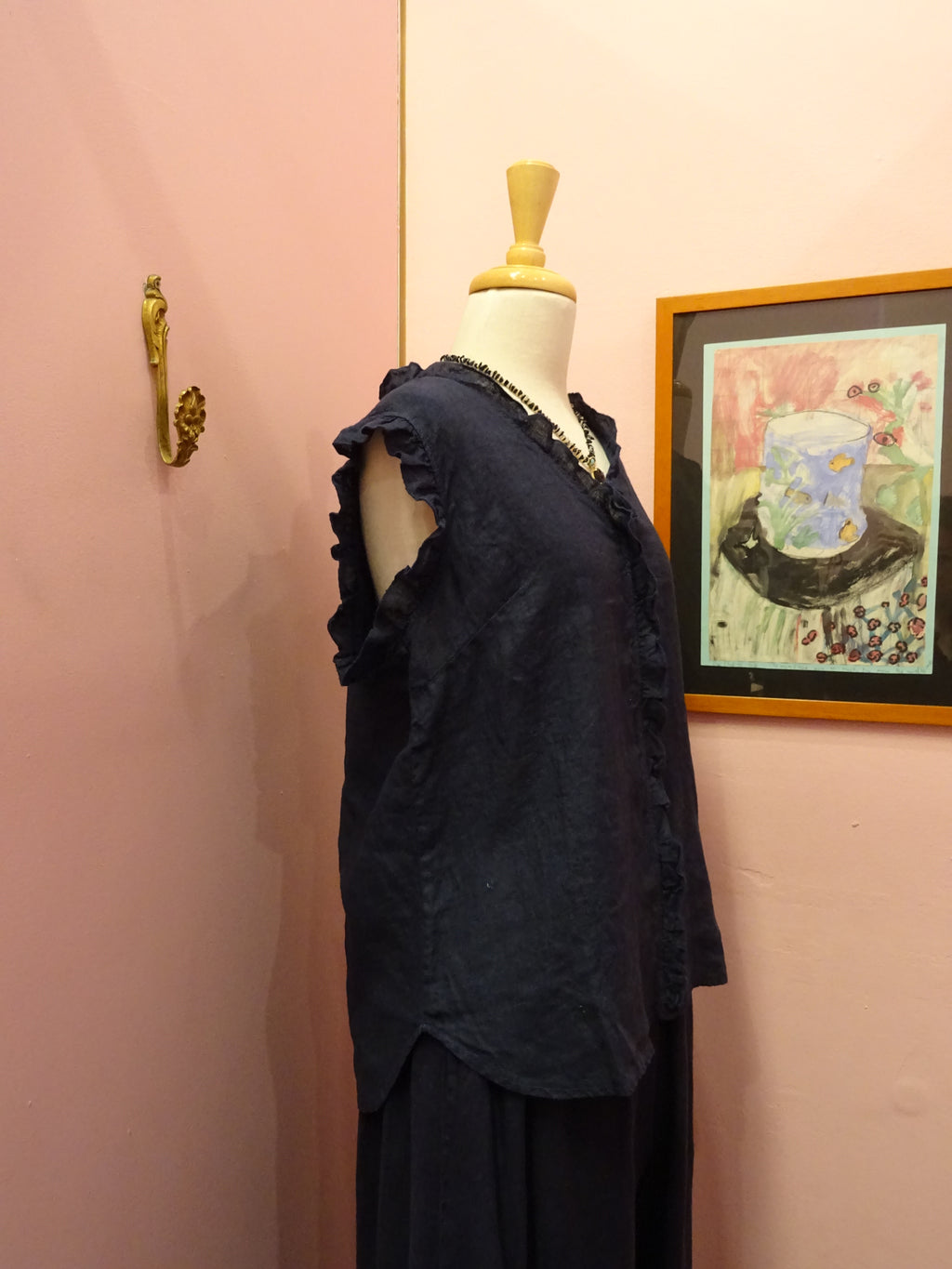 Sleeveless Linen Top